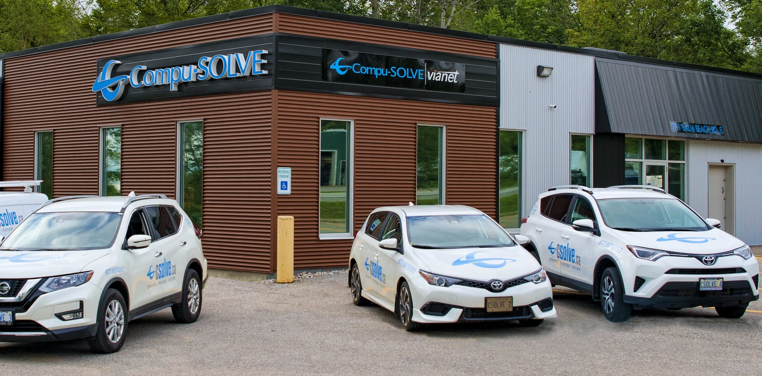 CSOLVE service vehicles outside the Balm Beach Road office